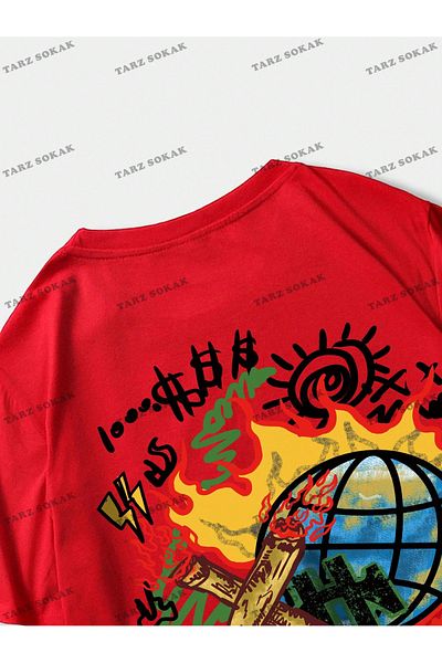 FANBOX SHOP Uni?sex Ανδρικό/Γυναικείο μπλουζάκι World Printed