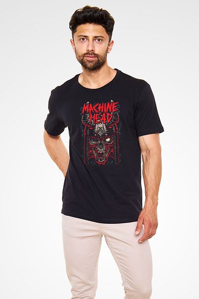 tf tişörtfabrikası Μπλουζάκι με μαύρο Unisex T-Shirt Machine Head
