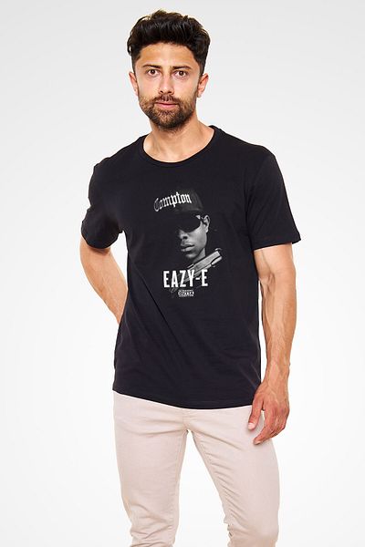 tf tişörtfabrikası Μπλουζάκι Eazy-E Μαύρο Unisex T-Shirt
