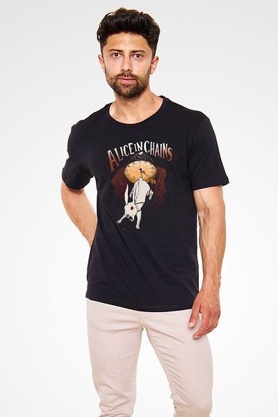 tf tişörtfabrikası Alice in Chains Μαύρο μπλουζάκι Unisex