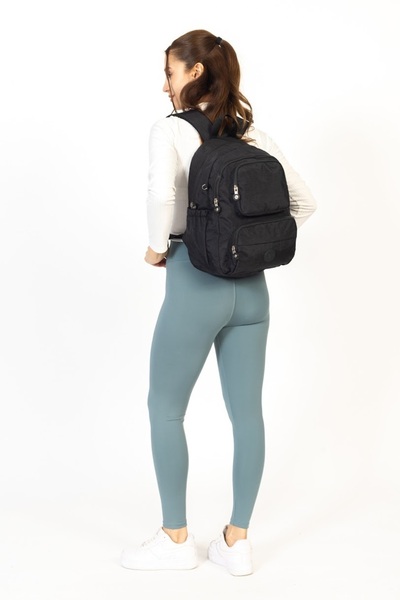 MESCHAIN Unisex Krinkıl Kumaş Sırt Çantası Ortaokul Lise  Çantası  Seyahat Çantası Su Geçirmez Spor Çantası