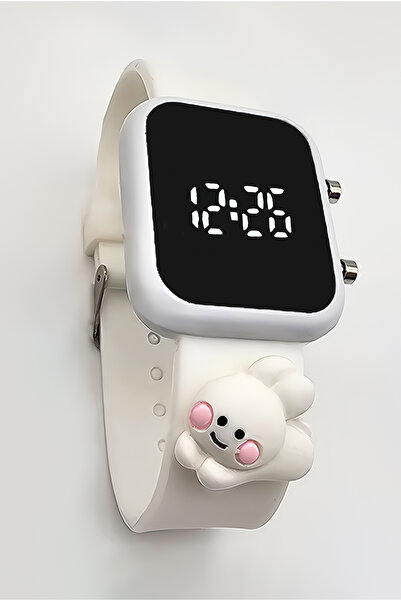 tutkanstore Tavşan Figürlü Led Ekranlı Dijital Çocuk Kol Saati Hediyelik Çocu...