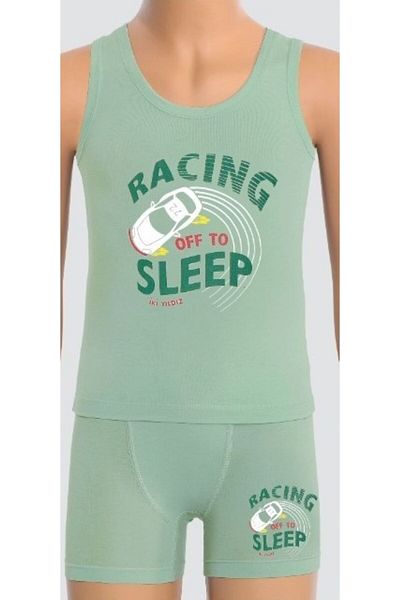 İki Yıldız Boy's Football Printed Boxer Suit