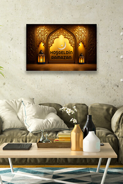 Nod Ornament de bun venit Ramadan, model de pictură religioasă decorativă, ca...