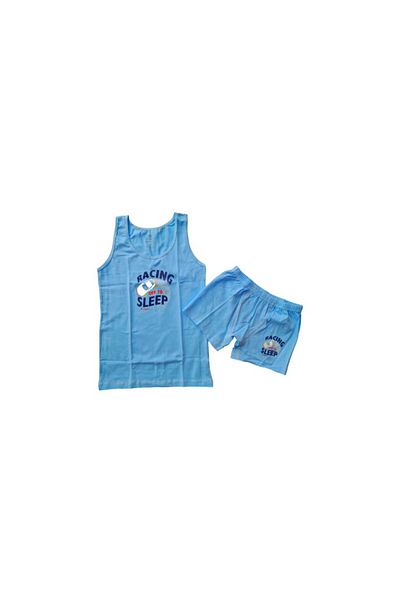 İki Yıldız Boy's Car Printed Boxer Suit