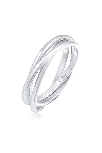ELLI Trini Basic 925 Silberring Wickelring Trio