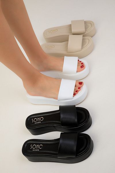 SOHO White Women's Slippers 17922