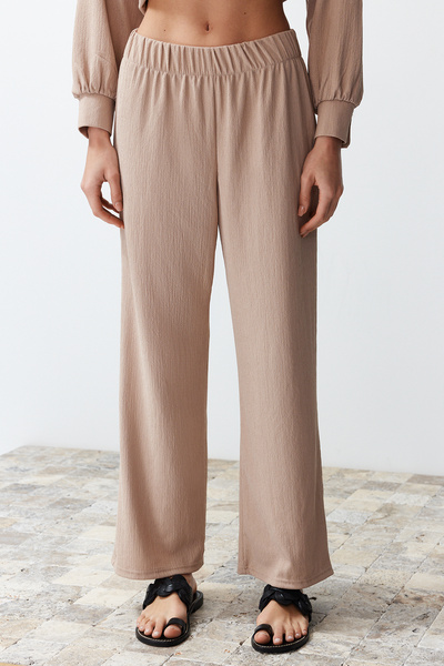 Trendyol Collection Stone ing-nadrág szőtt alsó felső szett TWOSS24AU00066