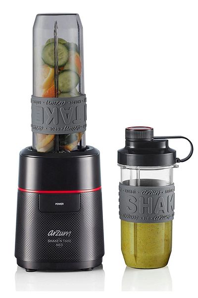 Arzum Ar1147 Shake'N Take Neo Personal Blender - Black & Silver Necklace Gift