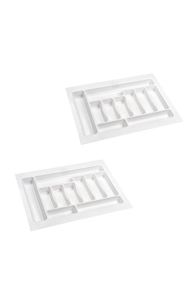 EYM 2 Adet Çekmece İçi Kaşıklık 67 x 49 cm Beyaz Mutfak Çekmece Düzenleyici