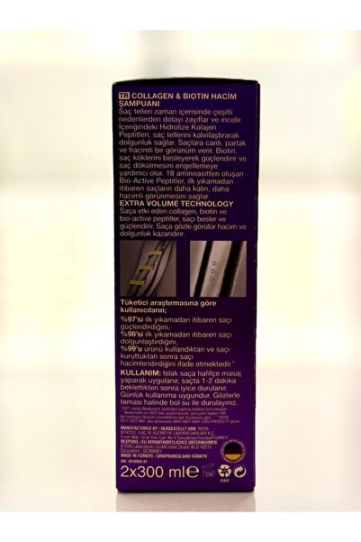 Bioxcin Collagen & Biotin 2'li Hacim Şampuanı