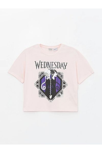 LC Waikiki LCW Kids Crew nyakú szerdai nyomott rövid ujjú lány póló