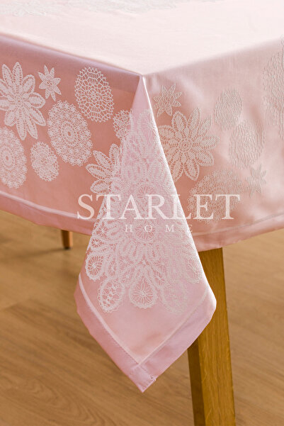 starlet home collection Pamuklu Jumbo Jakarlı Su Geçirmez Masa Örtüsü