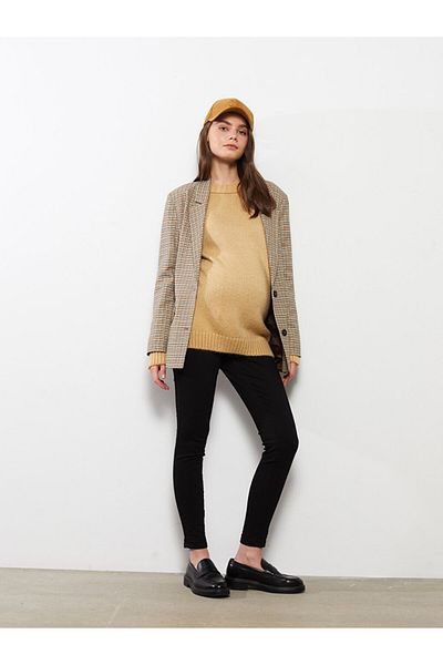 LC Waikiki LCWAIKIKI Maternity új fekete hasi paneles standard Fit kismamanadrág