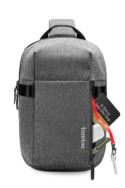 Tomtoc Navigator T24 14 Inch / 7l Gray Cross Ipad Shoulder Backpack - T24m1g3