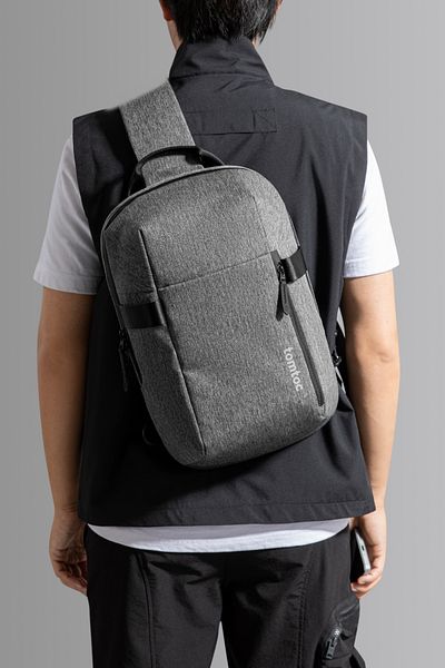 Tomtoc Navigator T24 14 Inch / 7l Gray Cross Ipad Shoulder Backpack - T24m1g3