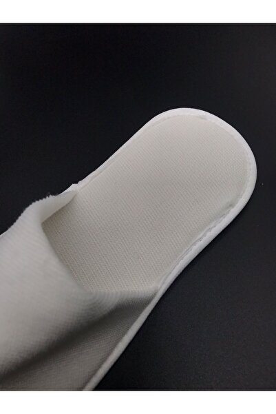 AK-ER İMALAT (100 Çift) 3MM Tabana Polyester Havlu Çift Kapak Otel Tipi Terlik
