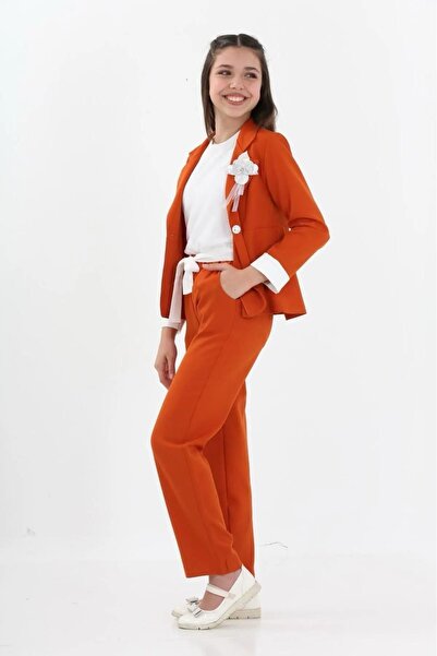 Wild Flower Girl's Jacket-Pants-Blouse 3-Piece Set Set