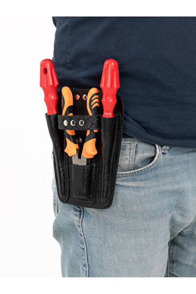 Ertay Deri Elektrikçi Bel Alet Çantası %100  Hakiki Deri Alet kemeri kılıfı K...