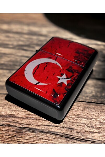 FG KONNİCHİWA AY YILDIZ TÜRK BAYRAĞI BENZİNLİ ÇAKMAK