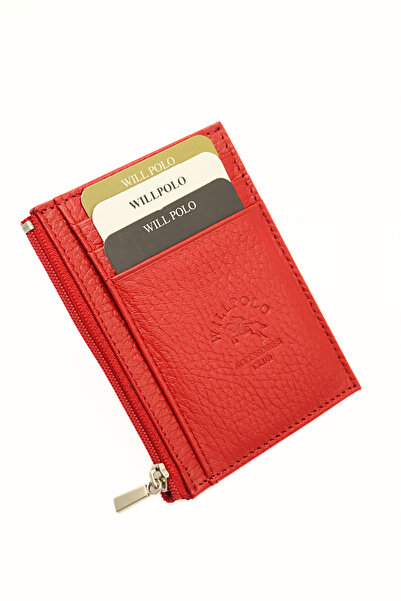 willpolo 85 Hakiki Deri Fermuar Bölmeli  Bozuk Para Bölmeli Kadın Erkek Kartlık Cüzdan