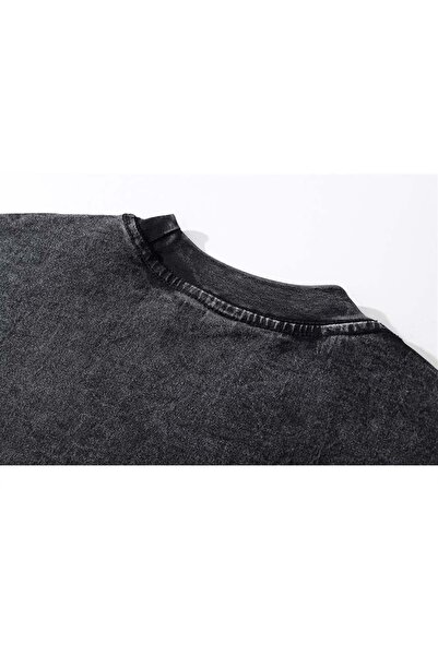 Touz Moda Washed Radiohead Poster Printed Unisex Oversize Vintage T-Shirt