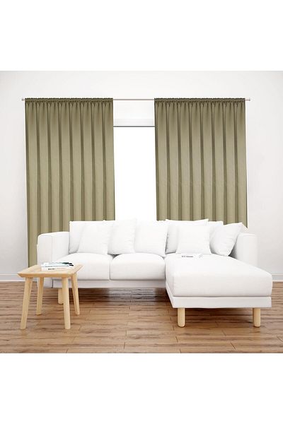 Premier Home Satin Background Curtain 140x260 Gold