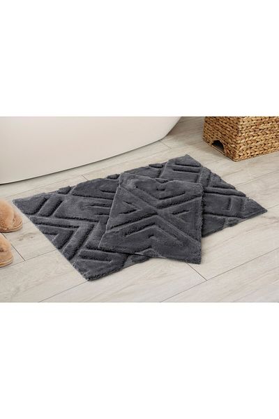 Cotton Box Cotton Mat Blow Dark Grey 60x100