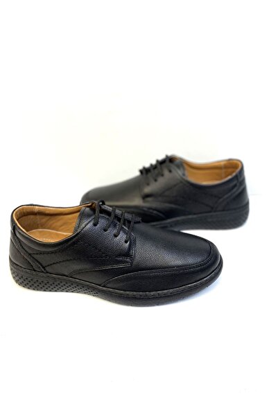 KAFKASLAR GENUINE LEATHER ORTHOPEDIC DIABETY STRING MEN'S FATHER SOFT SHOES