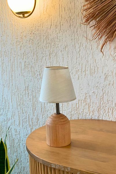 ESLENTA Wood and Fabric for Home Decoration - Cylinder Lampshade Olwen