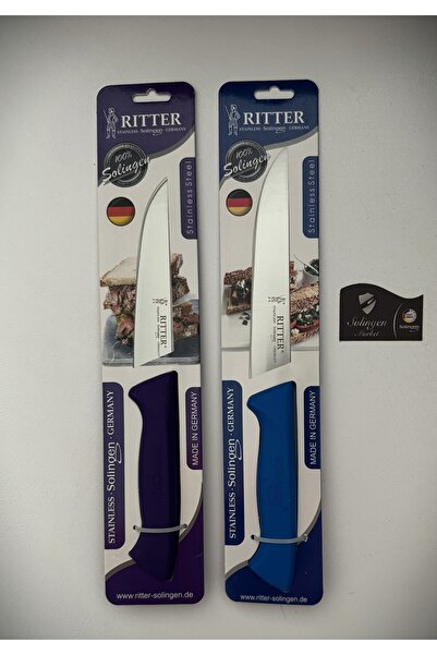 Solingen Rıtter Genel Kullanım Mutfak Bıçağı Seti 2'li Mor-Mavi