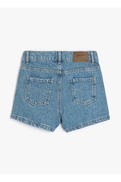 Koton Indigo Women's Shorts - Normal Waist, Regular Fit 4SKG40022AD