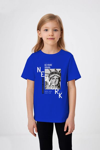 ADABEBEK Τυπωμένο κοριτσίστικο μπλουζάκι New York Written Statue of Liberty