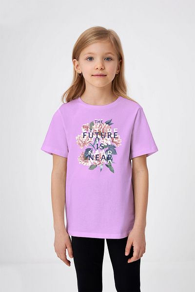 ADABEBEK Tricou imprimat cu flori pentru fete Future is Near