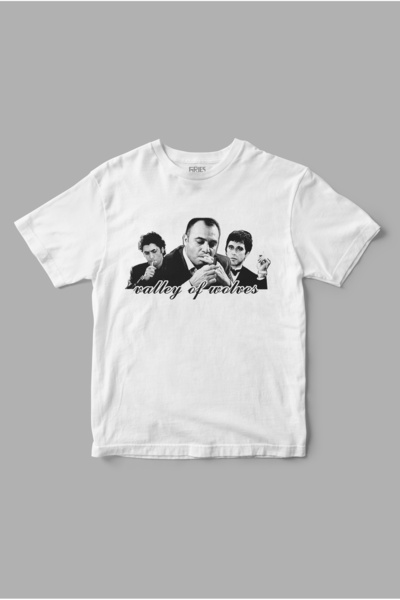 Gries تي شيرت مطبوع عليه صورة وادي الذئاب