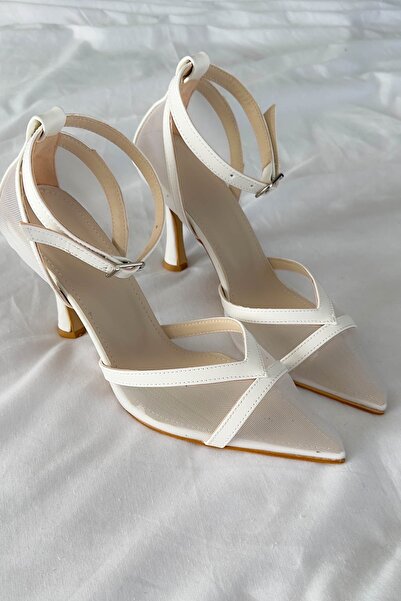 Shoebutik Gardenia White Leather Stiletto