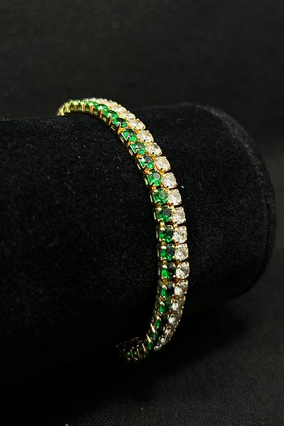 Serelia Zircon Stone Double Row Waterway Bracelet