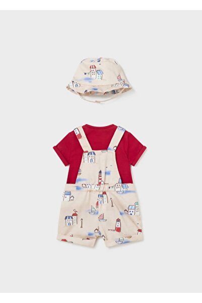 MAYORAL baby boy hat romper set