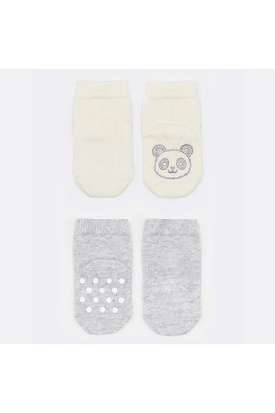 Bistyle 2-Piece Non-Slip Sole Baby Socks 2001