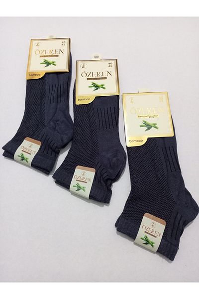 Özeren Çorap MEN'S BAMBOO WASHED SEAMLESS SOCKS 3-PACK