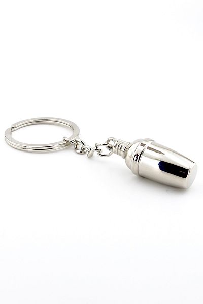 Solfera Cocktail Shaker Shaped Shiny Metal Keychain KC099