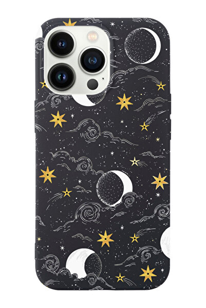 shoptocase Iphone 14 PRO MAX Uyumlu Galaksi Desenli Lansman Silikon Telefon K...