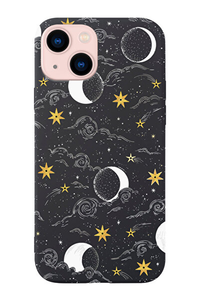 shoptocase Iphone 13 Uyumlu Galaksi Desenli Lansman Silikon Telefon Kılıfı