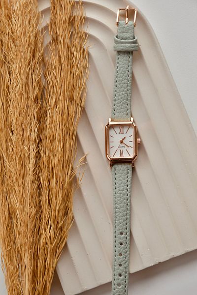 LOOKUP NEW Unisex Women's - Vintage Square and Rectangular Roman Numeral Leather New Season Wristwatch