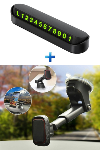 Factorial Renault Fluence Uyumlu Vantuzlu Telefon Tutucu ve Araç Numaratör  T...