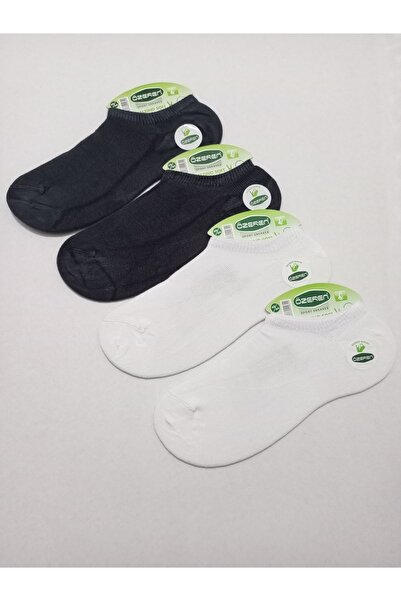 Özeren BAMBU SİNİKIRS YIKANMIŞ DİKİŞSİZ  GÖRÜNMEZ ÇORAP 4'LÜ
