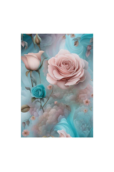 Colorix Carpet Dijital Baskı Dekoratif Kaymaz Taban Antibakteriyel Yıkanabilir Halı No:2303