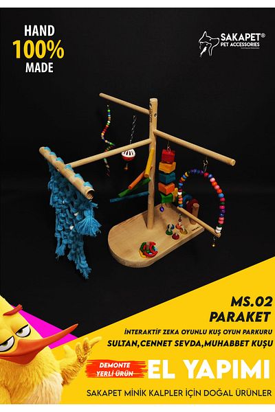 SAKAPET Sailor Model Bird Playground with Rope - Model 1