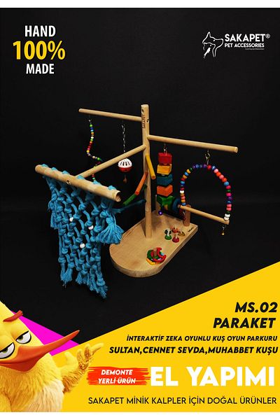 SAKAPET Sailor Model Bird Playground with Rope - Model 1