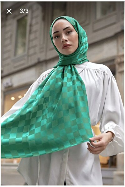 Nilbutik شال جاكار قطني بنمط الشطرنج